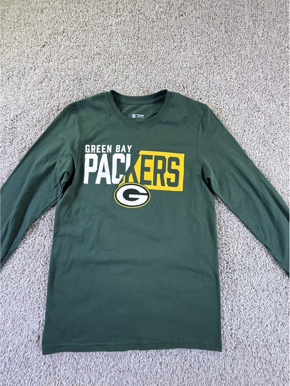 New-NFL Team Apparel Men's Long Sleeve T-Shirt Green Bay Packers Size S